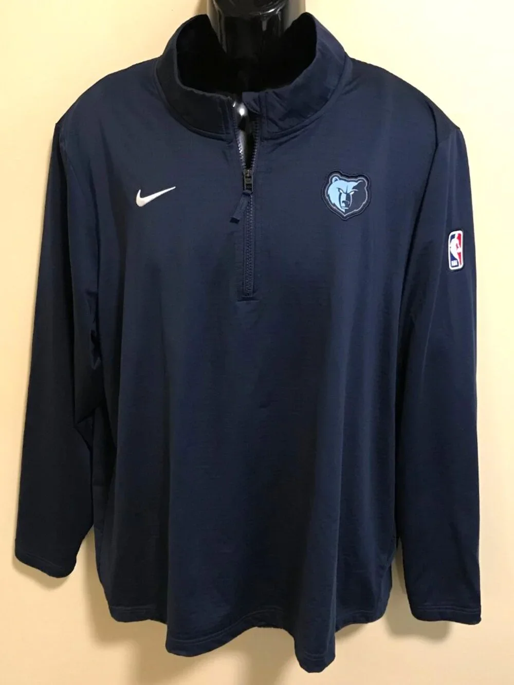 Men's Nike Memphis Grizzlies 1/4 Zip Pullover-Size 2X (Navy